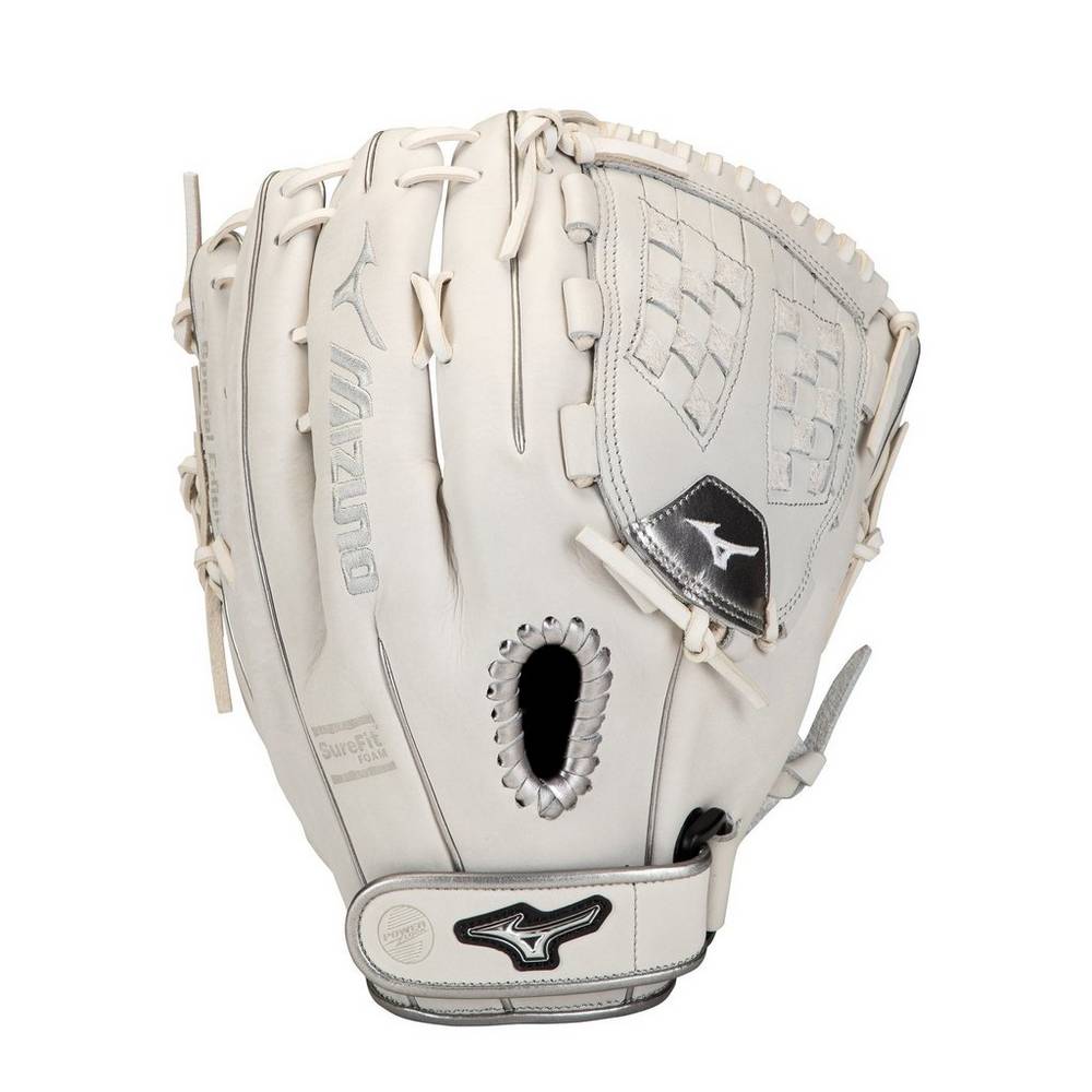 Damske Rukavice Mizuno MVP Prime SE Fastpitch 12.5" Softball Biele/Strieborne Vypredaj NUZA78906